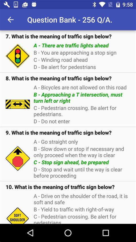 permit test question examples